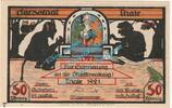 Notgeld De 50 Pf. -Fehldruck- Thale , Notgeld 50 Pfennig --Kuhrhaus mit T-- in kfr. M-G 1320.13.a SA von 1921 -