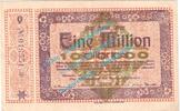 Großnotgeld Inflation 1 Mio. Mk. Ahrweiler , Notgeld 1 Million Mark -Stern- in gbr. Keller 28.a.39-41 , RHL 1923 -