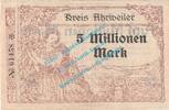 Großnotgeld Inflation 5 Mio. Mk. Ahrweiler , Notgeld 5 Million Mark -schwarz- in f-kfr. Keller 28.a.45 , RHL 1923 -