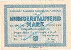 Großnotgeld Inflation 100.000 Mk. München , Notgeld 100.000 Mark Schein in gbr. Keller 3654.a , Bayern von 1923 -