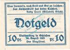 Notgeld DE 10 Pf. Nr.8 Waldenburg , Notgeld 10 Pfennig Schein Nr.8 in kfr. M-G 1371.19 , Schlesien 1921 -