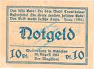Notgeld DE 10 Pf. Nr.9 Waldenburg , Notgeld 10 Pfennig Nr.9 -gelblich- in kfr. M-G 1371.22 , Schlesien -