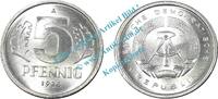 DDR 5 Pf. Kursmünze DDR , 5 Pfennig Stück bfr-Stgl. von 1986 A , J.1509 -0531- -