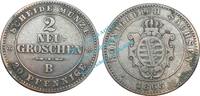 Königreich Sachsen 2 n.Gr. - 20 Pf. Kleinmünze Königreich Sachsen , 2 Neu-Groschen ss - vz von 1865 B , J.125 -0564 -