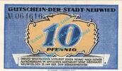 Notgeld DE 10 Pf. Neuwied , Notgeld 10 Pfennig Schein in kfr. Tieste 5025.10.25 , Rheinland 1921 -