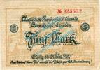Großnotgeld 1918 5 Mk. Eisleben , Banknote 5 Mark Schein in gbr. Geiger 123.12 , Sachsen Anhalt 1918 -