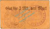 Notgeld 1914/15 3 Mk. Buer , Notgeld 3 Mark Schein in gbr.E , Diessner 56.1.d , Westfalen o.D. -