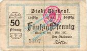 Notgeld DE 50 Pf. Ohrdruf , Notgeld 50 Pfennig Schein in gbr. Tieste 5350.05.12 , Thüringen 1917 -