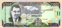 Jamaika 100 Dollar Banknote Jamaika - Jamaica , 100 Dollar Schein -Sangster- von 2007 in unc - kfr -