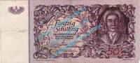 Banknote Österreich - Austria , 50 Schilling Schein -Prandtauer- von 1951 in cir circulated