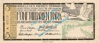 Inflation DE 5 Mia. Mk. Stormarn , Banknote 5 Milliarden Mark Schein in f-kfr. Keller 4897.e , SH 1923 -
