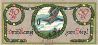 Notgeld DE 50 Pf. -mit A- Treuchtlingen , Notgeld 50 Pfennig Schein in kfr-unc 7430.10.05 , Bayern o.D. -