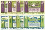 Serienscheine DE 8 Scheine kpl. -1520- Königswinter , Notgeld Set -- 8 x Serie 1520 -- in kfr. M-G 730.3.b von 1921 -