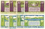 Serienscheine DE 8 Scheine kpl. -1524- Königswinter , Notgeld Set -- 8 x Serie 1524 -- in kfr. M-G 730.3.b von 1921 -