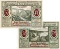 Serienscheine DE 2 Scheine kpl. Remscheid , Notgeld Set mit 2 Scheinen --Erbuna-- in kfr. M-G 1116.1.a , RHL/WF -