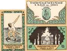 Notgeld DE 3 Scheine kpl. Lage , Notgeld Set mit 3 Scheinen unc-kfr. M-G 758.1 , Westfalen 1921 Seriennotg -