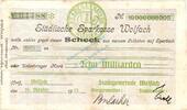 Inflation 1923 DE 10 Mia. Mk. Wolfach , Banknote 10 Milliarden Mark Schein gbr. Keller 5693 , Baden von 1923 -