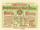 Kleingeld 1914-1922 50 Pf. Altona , Notgeld 50 Pfennig Schein unc-kfr. Ti.0080.70.01 , Schleswig 1918 -