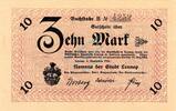 Großnotgeld 1918 DE 10 Mk. Lennep , Banknote 10 Mark Schein unc-kfr. Geiger 315.06.b , Rheinland 1918 Gross -