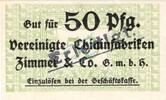 Kleingeld 1914-1922 50 Pf. Frankfurt , Notgeld 50 Pfennig Schein in unc-kfr.E Tieste 1930.25.01 , Hessen o. -
