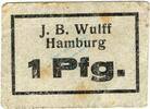 Kleingeld 1914-1922 1 Pf. Hamburg , Notgeld 1 Pfennig Schein gbr. Ti.2765.525.05 , Hamburg o.D. Verkehrsau -