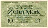 Großnotgeld 1918 DE 10 Mk. Landsberg , Banknote 10 Mark Schein unc-kfr. Geiger 307.01 , Bayern 1919 Grossno -