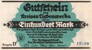 Inflation 1922/23 DE 100 Mk. Liebenwerda , Banknote 100 Mark Schein unc-kfr. Müller 2720.6 , Brandenburg 1922 -