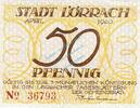 Kleingeld 1914-1922 50 Pf. Lörrach , Notgeld 50 Pfennig Schein unc-kfr. Ti.4190.05.01 , Baden 1920 Verkehrs -