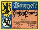 Serienscheine DE 50 Pf. Nr.2 Gangelt , Notgeld 50 Pfennig Schein Nr.2 unc-kfr. M-G 406.1 , Westfalen 1921 -