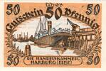 Kleingeld 1914-1922 50 Pf. Harburg , Notgeld 50 Pfennig -Antiqua- unc-kfr. Ti.2805.20.02 , Niedersachsen -