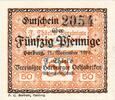 Kleingeld 1914-1922 50 Pf. Harburg , Notgeld 50 Pfennig Schein unc-kfr. Ti.2805.35.02 , Niedersachsen 1918 -