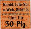Kleingeld 1914-1922 30 Pf. Schiffbek , Notgeld 30 Pfennig Schein unc-kfr. Ti.6495.05.03 , Schleswig o.D. Ve -