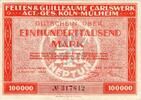 Inflation 1923 DE 100.000 Mk. Köln , Banknote 100.000 Mark Schein unc-kfr. Keller 2735.b , Rheinland 1923 Infl -