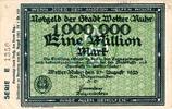 Inflation 1923 DE 1 Mio. Mk. Wetter , Banknote 1 Million Mark Schein gbr. Keller 5586.f , Westfalen 1923 Infl -