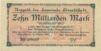 Inflation 1923 DE 10 Mia. Mk. Altrahlstedt , Banknote 10 Milliarden Mark Schein gbr. Keller 84.e , Schleswig -