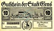 Kleingeld 1914-1922 DE 10 Pf. Esens , Notgeld 10 Pfennig Schein unc-kfr. Ti.1795.05.01 , Niedersachsen o.D. Ve -