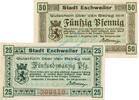 Kleingeld 1914-1922 DE 2 Scheine kpl. Eschweiler , Notgeld Set mit 2 Scheinen unc-kfr. Ti.1790.05.10-11 Rheinland 1918 -