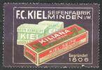 Minden 1 x Reklamemarke Reklamemarke Minden -F.C.Kiel , Kilana Seife- unc-kfr. -0191- -