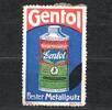 Göppingen 1 x Reklamemarke Reklamemarke Göppingen -Gentol flüssige Metallpolitur Dr.C. Gentner- unc-kfr. -0 -