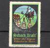 Rüdesheim 1 x Reklamemarke Reklamemarke Rüdesheim -Asbach Uralt echter alter Cognac, Nr.9- unc-kfr. -0208- -