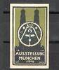 München 1 x Reklamemarke Reklamemarke München 1908 -Ausstellung Mai-Oktober 1908- unc-kfr. -0215- -