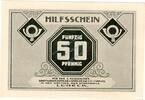 Serienscheine DE 50 Pf. Nr.4 Lübeck , Notgeld 50 Pfennig Schein Nr.4 unc-kfr. M-G.826.19 , SH 1921 Seriennotg -