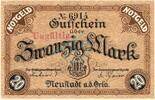 Gro&szlig;notgeld 1918 DE 20 Mk. 1918 Neustadt Orla , Banknote 20 Mark Schein ... 3,99 EUR  Excl. 200,00 EUR Verzending