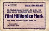 Inflation 1923 DE 5 Mia. Mk. 1923 Nossen , Banknote 5 Milliarden Mark Sc... 49,90 EUR  Excl. 200,00 EUR Verzending