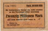 Inflation 1923 DE 20 Mio. Mk. 1923 Nossen , Banknote 20 Millionen Mark S... 19,90 EUR  Excl. 200,00 EUR Verzending