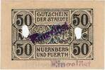 Kleingeld 1914-1922 DE 50 Pf. 1918 N&uuml;rnberg , Notgeld 50 Pfennig Schein ... 3,50 EUR  Excl. 200,00 EUR Verzending