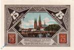 Serienscheine DE 75 Pf. Nr.2 Notgeld Lübeck , 75 Pfennig Schein 4 , schwarzgrau braun , Mehl Grabowski 826.19 , von 1921 , Schleswig Holstein Seriennotgeld -