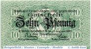 Kleingeld 1914-1922 DE 10 Pf. Notgeld der Stadt Emmendingen , 10 Pfennig Schein in kfr. Tieste 1705.05.21 -