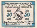Notgeld De 50 Pf. Notgeld der Marktgemeinde Trappstadt 1335.2 50 Pfennig Schein in kfr. -