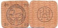 Kleingeld 1914-1922 DE 20 Pf. Hamburg Hochbahn A.G. Notgeld 2765.155.01 , 20 Pfennig Schein in kfr. -